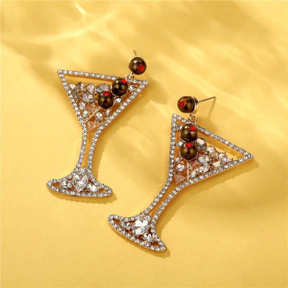 Elegant Black Diamond Alloy Geometric Earrings For Women Stylish And Unique Design