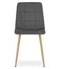 KARA chair - dark gray velvet / wood color legs x 1