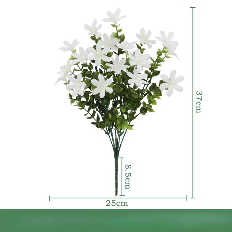 3pcs Simulation Flower Plastic Eucalyptus Leaf Bouquet Restaurant Decoration Artificial Eucalyptus Green Plant Silk Fake Flowers