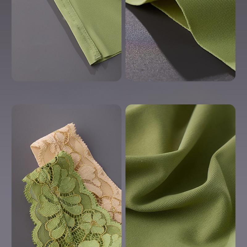 Damsexig spetsbehå med trådlös samlande väst Stor U-rygg Underkläder L-3XL