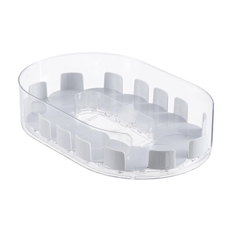1pc Refrigerator Rotation Storage Rack Kitchen Drinks Seasoning Storage Shelf Refrigerator Rotating Tray Kitchens accessories