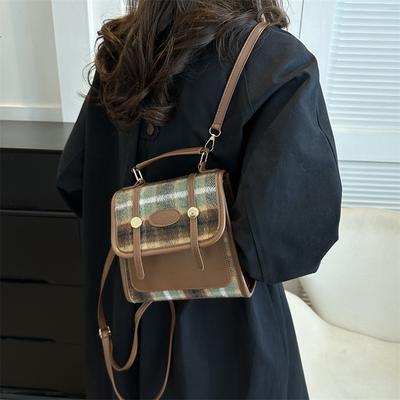Simple Backpack Women's Handbag Leisure Travel Bag 2025 Winter New Niche Design Bag