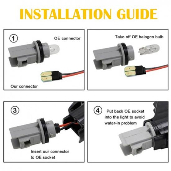 [AMBER LED Strip] Side Lights Marker Replacement For 11-16 Cooper MINI R60 R61