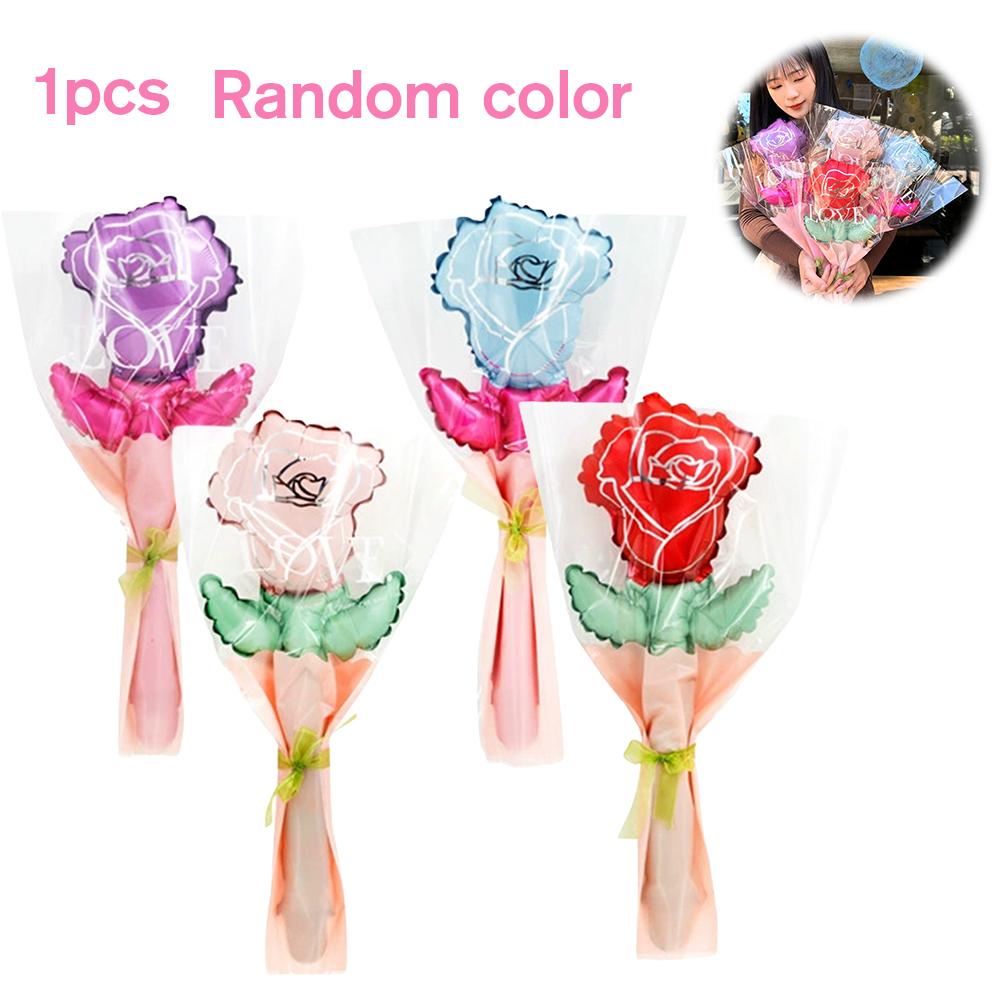 

Heart Flower Handheld Balloon Bouquet For Women’s Day & Mother’s Day Beautiful Floral Aluminum Film Balloon With Sweet Love