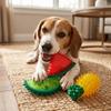 Elastic Surface Cooling Chew Toy Multi Shades Fruit Chew Toy Squeaky Dog Toy  Puppy Teething