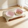 Adjustable Height Pet Double Bowl Feeder for Dogs & Cats, Raised Food & Water Bowl Set, Ergonomic Neck Protection Feeding Suppli