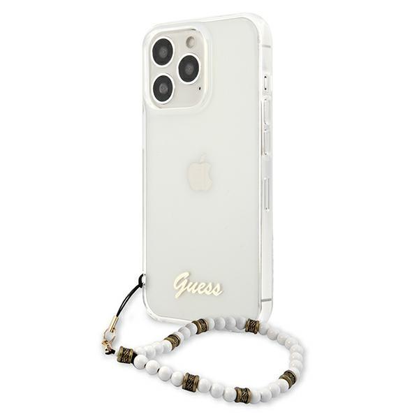 Guess Guhcp13Lkpswh Iphone 13 Pro / 13 6,1 Transparent Hardcase White Pearl