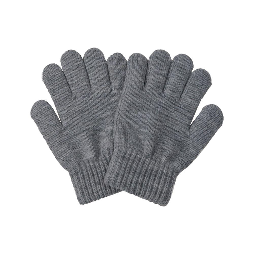 For 4-8 Years Old Kids Boys Girls Winter Cold And Warm Gloves Children Gloves Winter Knitted Full Finger Gloves Unisex Solid
