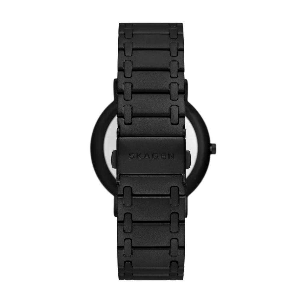 Skagen Men's Signatur Three-Hand Midnight Black Stainless Steel Bracelet Watch (Model: SKW6914)