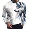 women o neck long sleeve 3d print t shirt