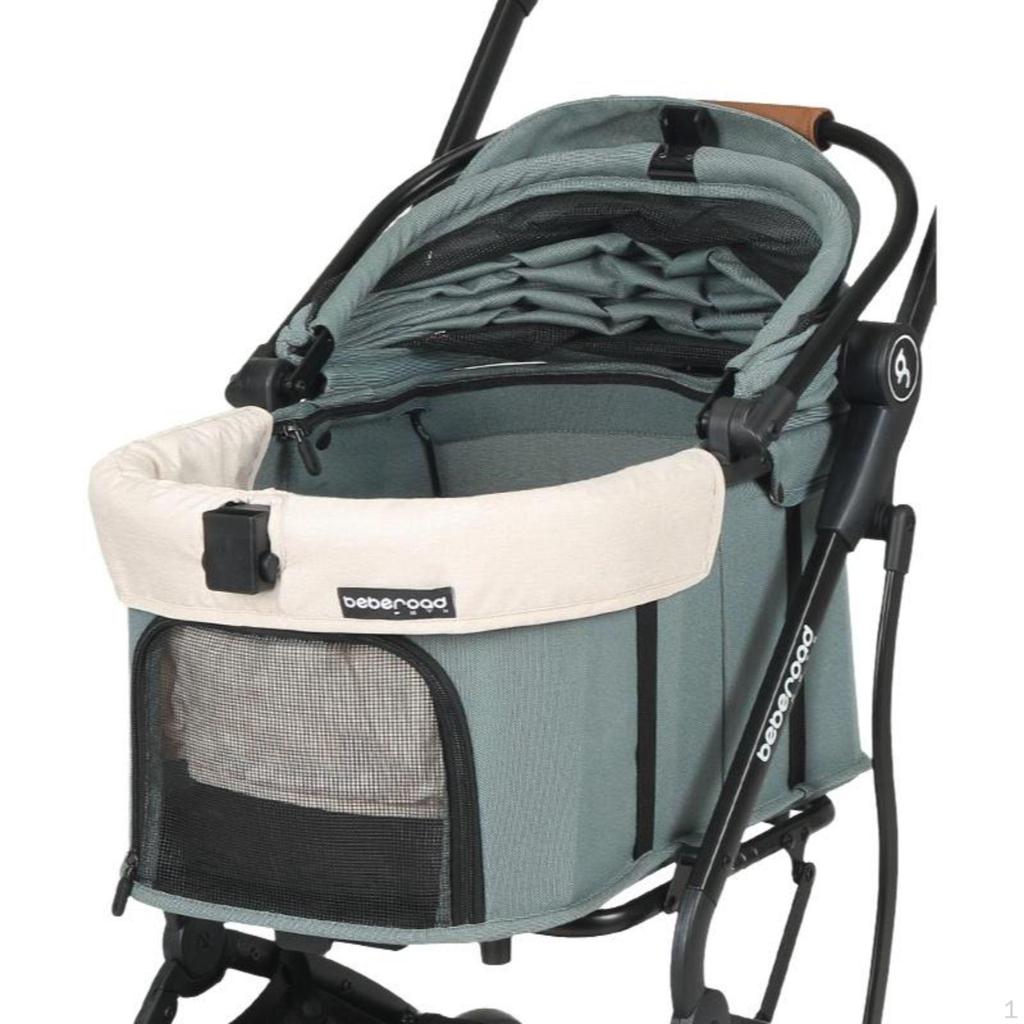 Pet Stroller Pad, cleanable, NonSlip, For Dogs and felines, Travel, Protective Mat Gray Small