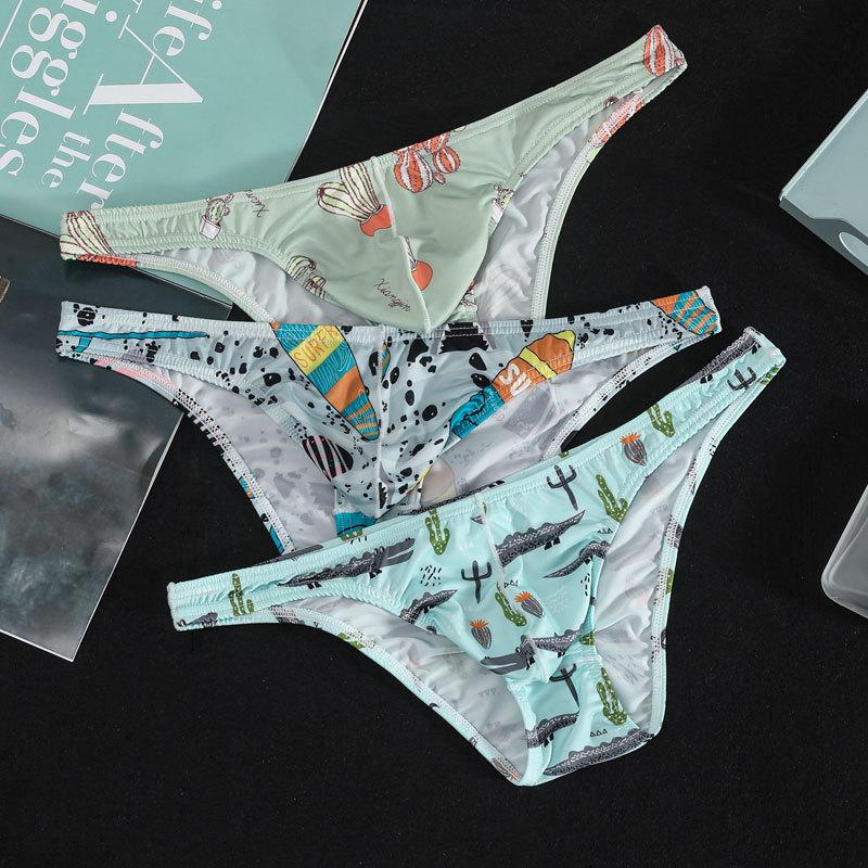 Calzoncillos bóxer para hombre U Convexo Cintura Baja Deportes Verano Shorts Estampados