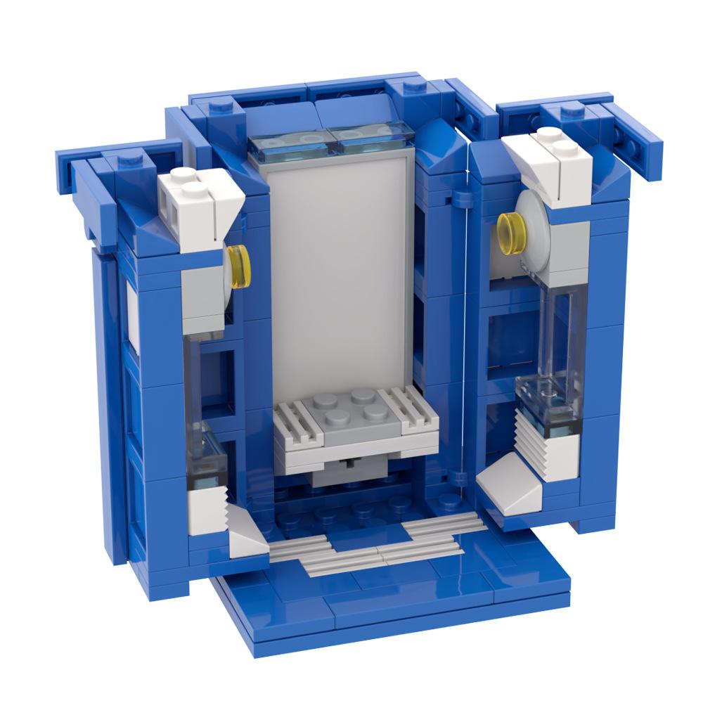 Building Block God Dr. Mi Phone Booth Street View Film And Television Peripheral Scene Assembly Model Small Ornament