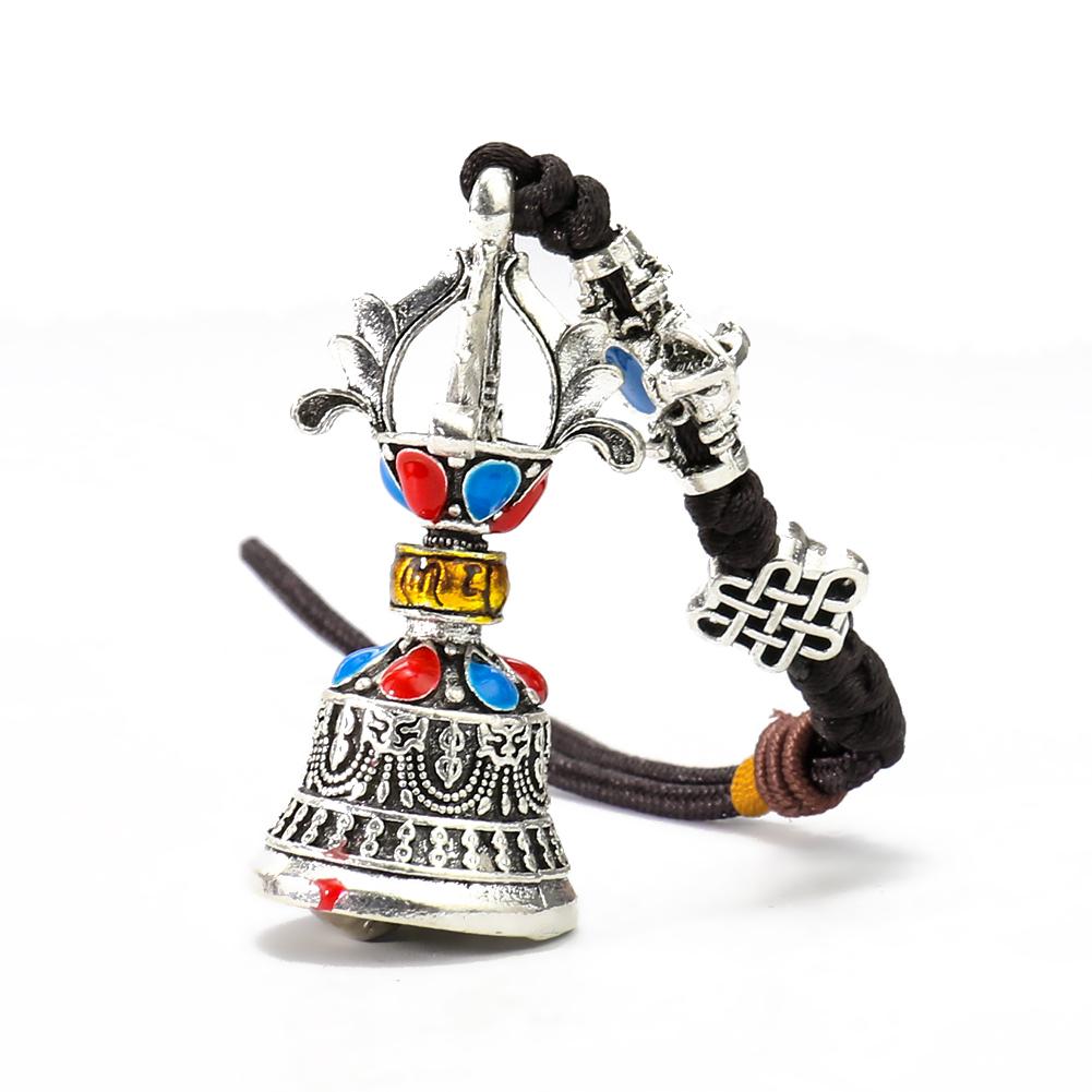 Tibetan Buddhism Vajra Prayer Flags Bell Mantra Prayer Wheel Chinese Knot Metal Pendant Wind Chimes Belief Pray Meditation Decor