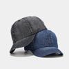 European and American New Washed Denim Short Brim Cap Women's Trendy British Retro Versatile Baseball Cap Men's Sun Hat
