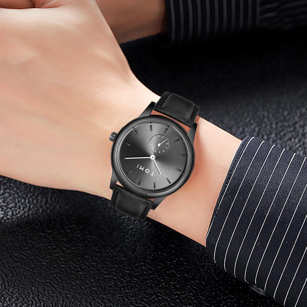 Fashion Men's Two Pin Half Belt Watch Casual and Minimalist Men's Quartz Watch