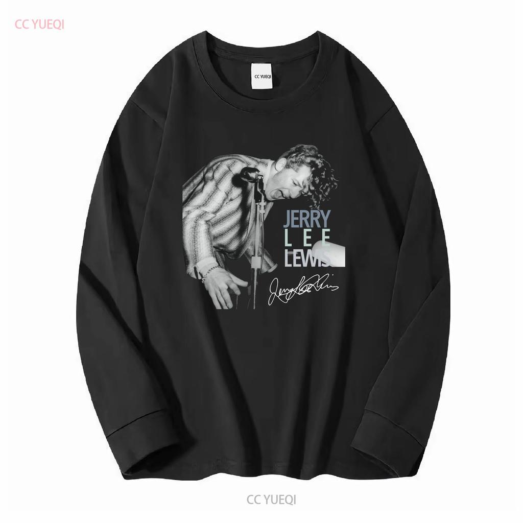 NEUES Jerry Lee Lewis Signature T-Shirt für Fans Schwarz Alle Größen QQ1288 Vintage Gewaschen Stilvoll Weich Leicht Vielseitig homme