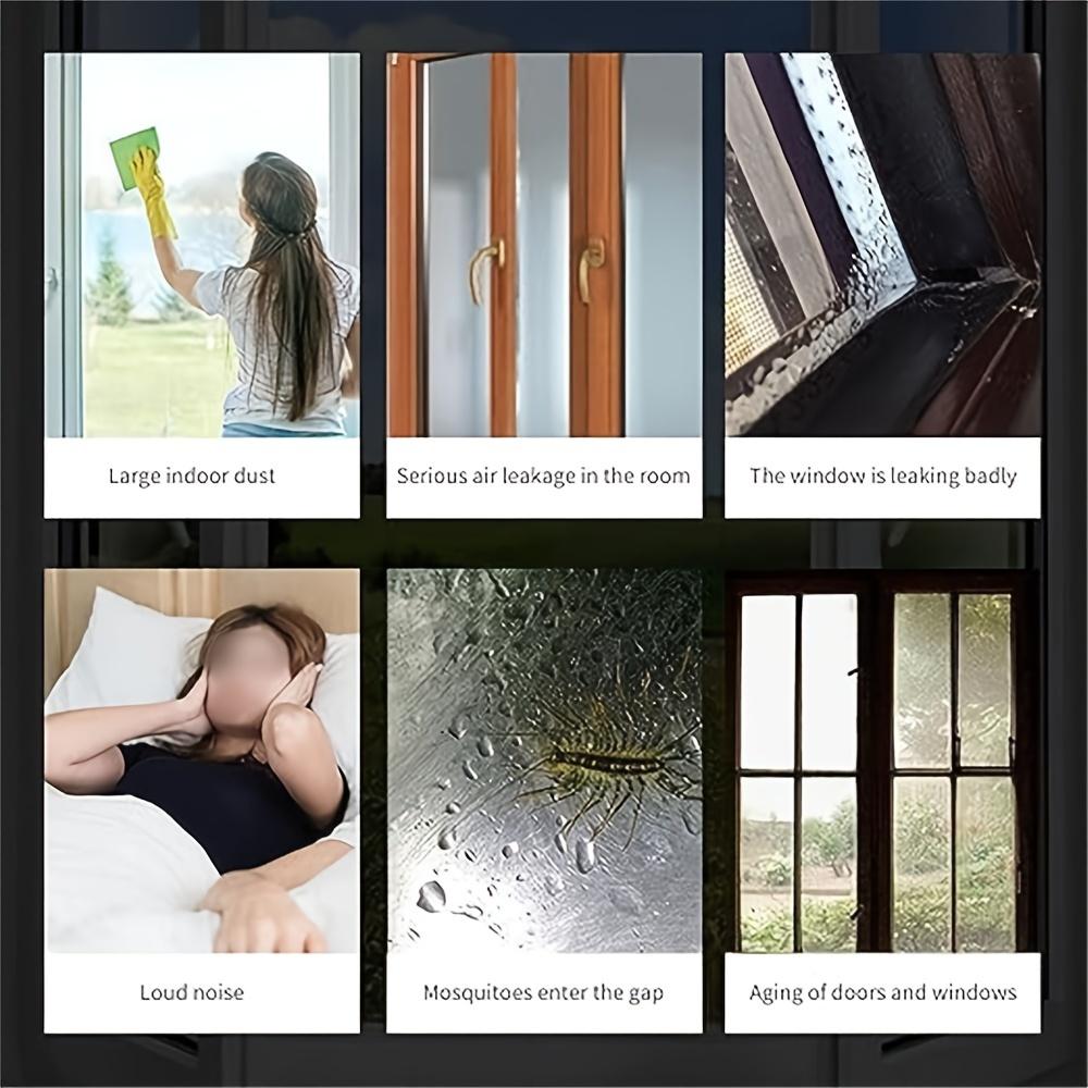 Selbstklebende Dichtungsstreifen für Fenster & Türen - Winddicht, Staubdicht, Regenschutz & Schallreduzierendes Dichtband