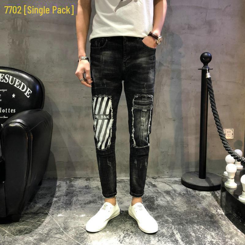 Men's Slim-Fit European High-End Motorcycle Jeans - New Spring 2024 Trend