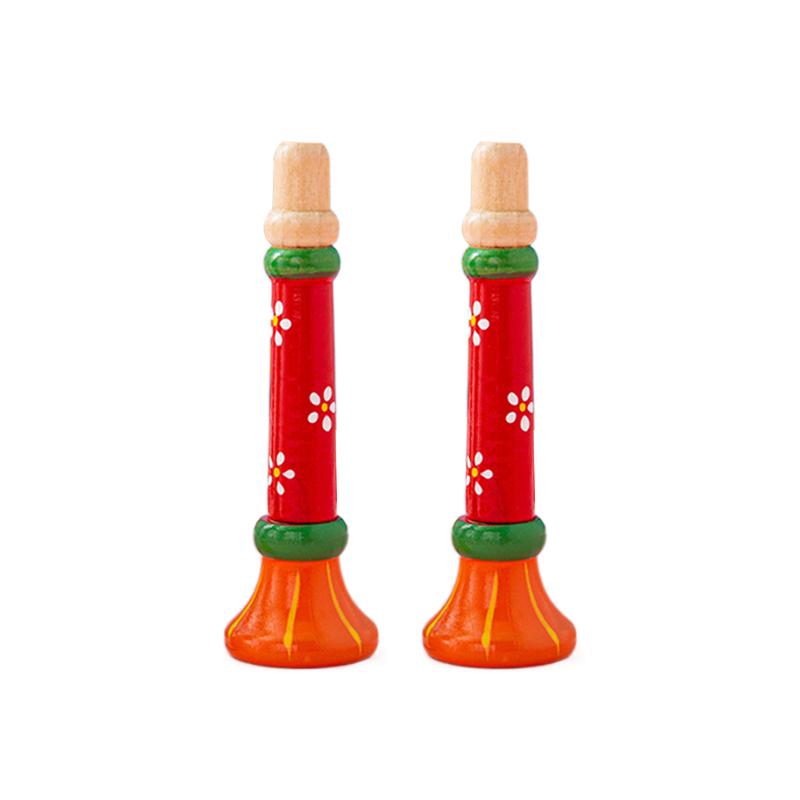 Wooden Trumpet Children Toy Horn Whistle Musical Instrument for Kids Early Educational Orff Music Instrument Sound Training Game