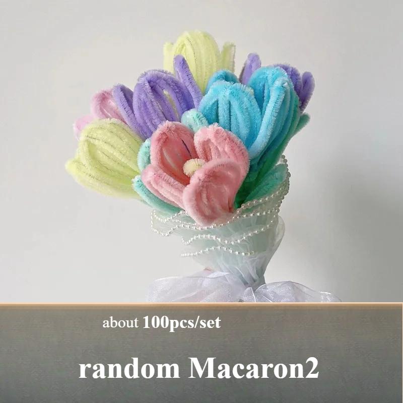 

100 шт. Разноцветные синельные проволоки Палочки для чистки трубок Плюшевые мишурные проволоки Проволочные палочки для скручивания Полоска для волос DIY Поделки Развивающие игрушки Ручная работа 30cm x 0.6cm