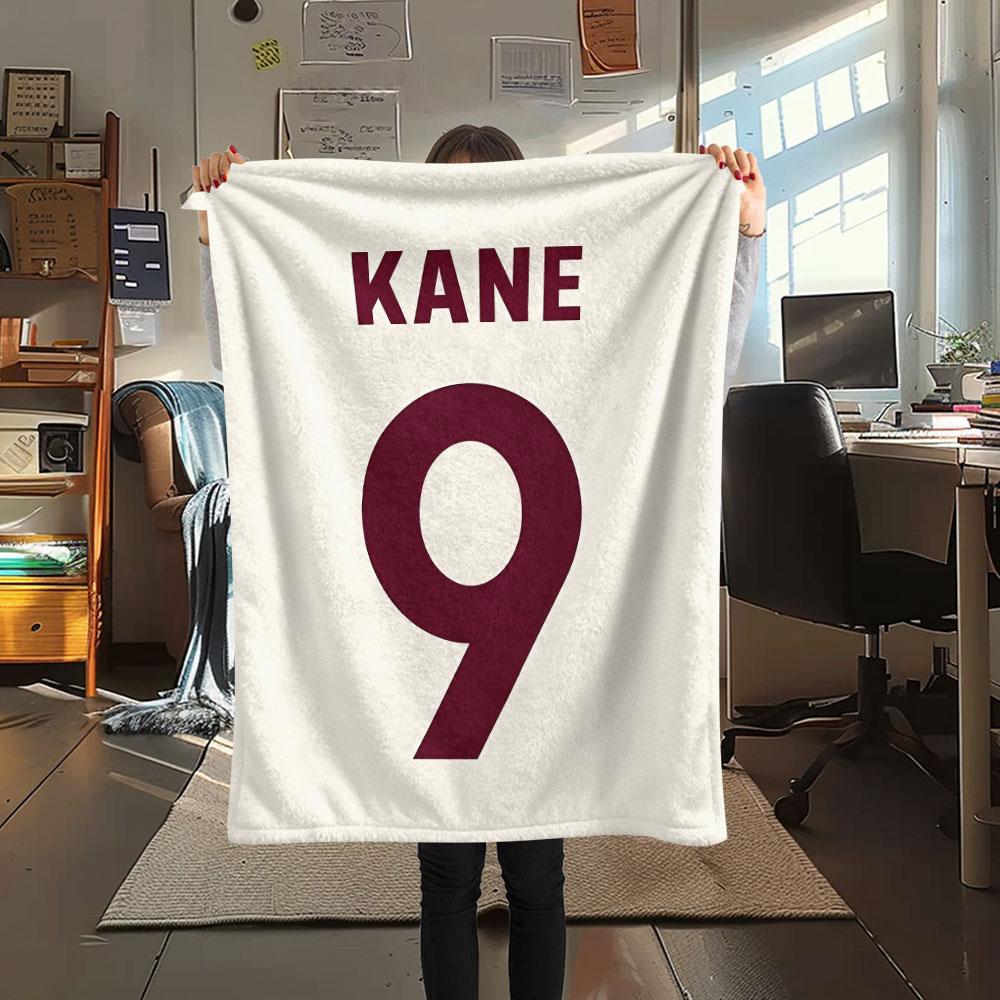 Kane9 Printed Flannel Blanket, soft throw for bedroom sofa, washable,soccer fan merchandise, great gift.