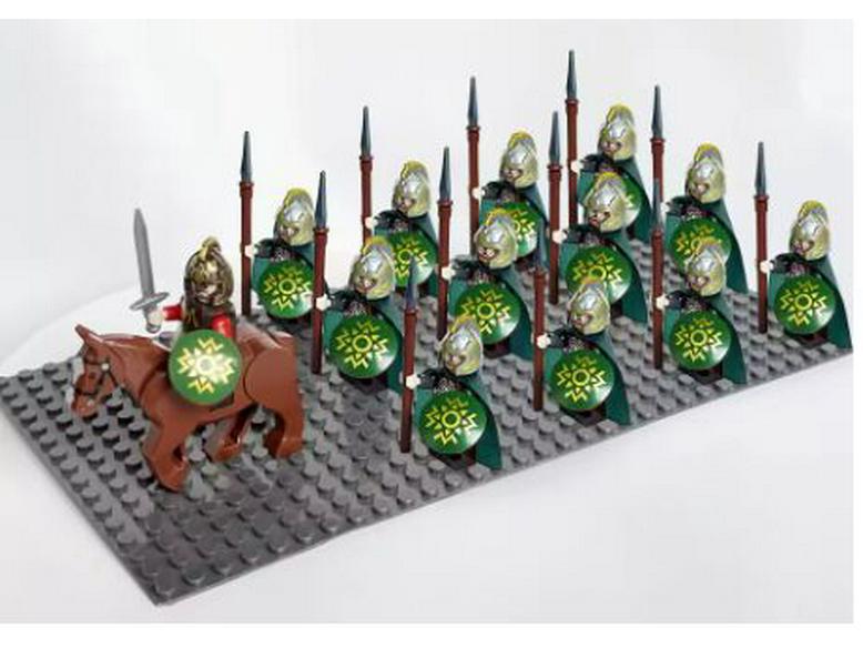 Roman Warrior Cavalry Series Minifigure Building Blocks Set (21 Pcs)