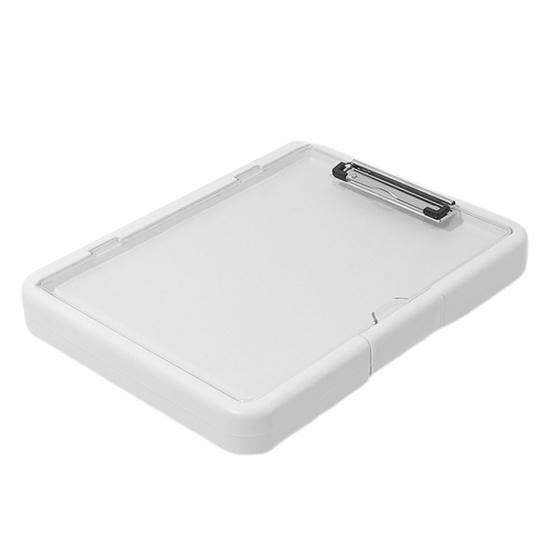 Multi-Function Exam Folder with Clip A4 Document Organizer Transparent Waterproof Writing Board Portable File Folder