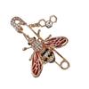 Insect Rhinestone Brooch Shining Bee Shaped Oil-dripping Badge Collar Pin Clothes Scarf Decor BC18Y0461-1