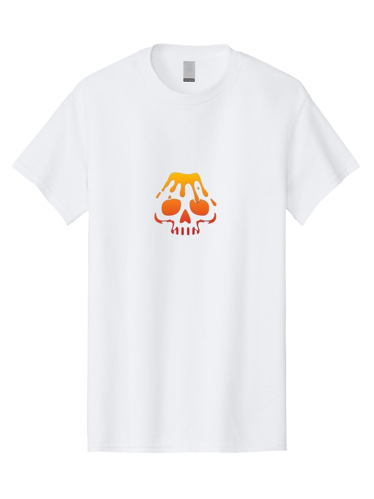 Melting-Skull Mens Graphic Tee,100% Cotton,Casual Summer Wear S разноцветный