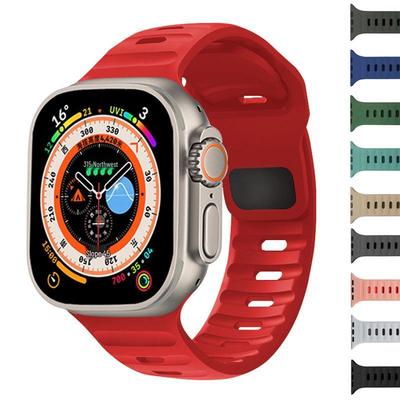Eiche Silikon Sportarmband für Apple Watch Ultra, Serie 8, iWatch Serie 7/6/5/4