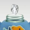 Skater Dinosaur Water Bottle with Rubber Locking and Shoulder Mascot, Straw, 650ml, One-Push Open, Function, Handle, Strap, PRMC7ST-A