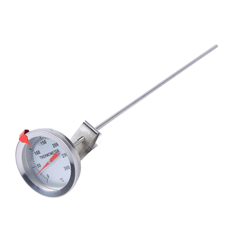 12  Langes Edelstahl-Kochsonden-Thermometer mit Clip für Lebensmittel Fleisch Hausbrauerei Weinkessel