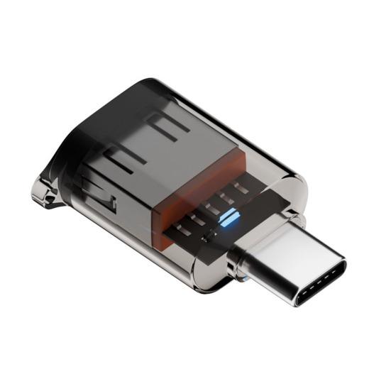 Typ-C Stecker auf USB A Buchse Adapter 120W USB 3.2 Gen2 Adapter Beidseitig 10Gbps Datenübertragung Adapter mit transparentem Gehäuse