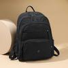 Solid Color Backpack Women's Multi-Layer Pocket Water-Repellent Nylon Backpack