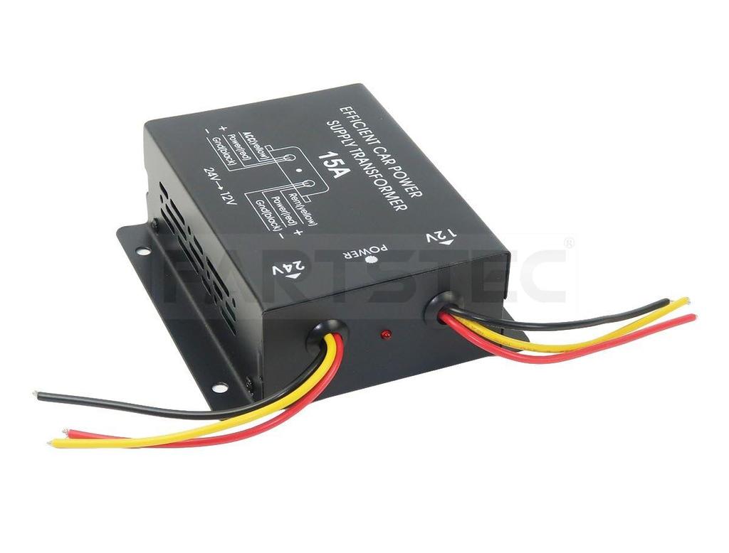 MOTOR POWER 28-538 Deco Deco Converter, 24 V to 12 V, 15 A, With