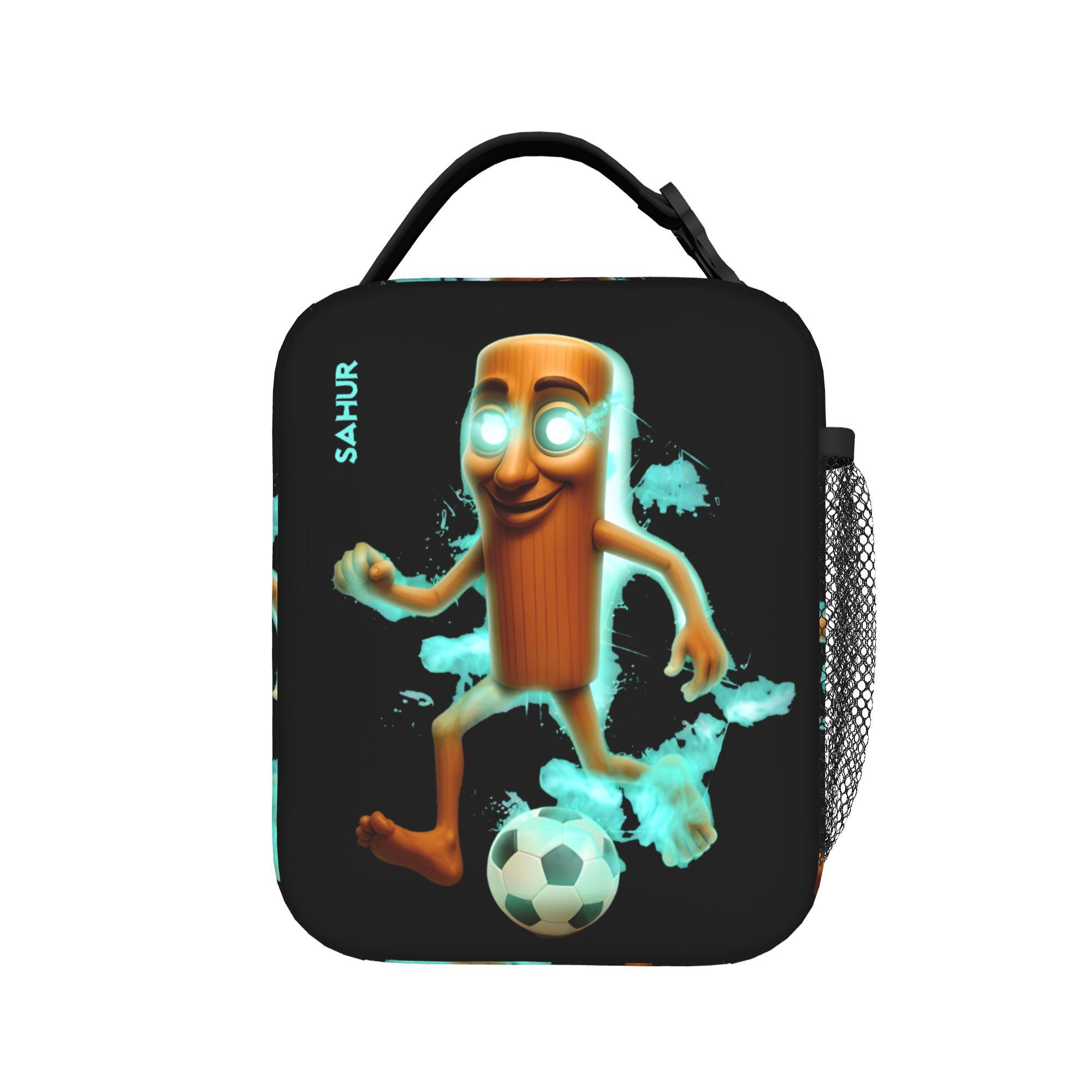 Grappige Tung Tung Tung Sahur Bruh Geïsoleerde Lunchtas Koeltas Herbruikbaar, Maaltijdcontainer Grote Tote Lunchbox Voedseltas One Size