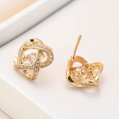 Irregular Hollow Metal Stud Earrings - Cute, Elegant, Niche Design Ear Jewelry