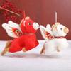 with Wings Horse Year Mascot Keychain Cute Lucky Horse Doll Pendant  Spring Festival