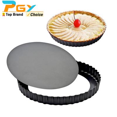 20-30 cm Yapışmaz Tart Kiş Flan Kalıbı Yuvarlak Çıkarılabilir Gevşek Tabanlı Yivli Ağır Hizmet Tipi Turta Pizza Kek Pişirme Tepsisi Pişirme Gereçleri