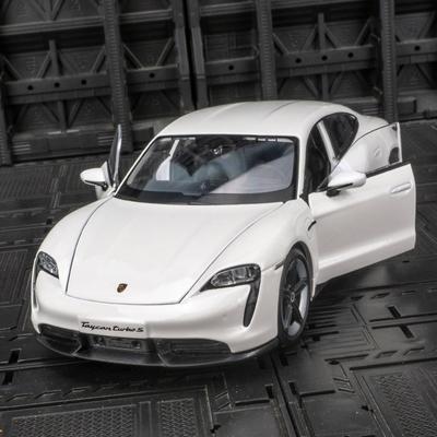 Burago 1:24 Porsche Taycan Leichtmetall-Automodell Türen und Haube können geöffnet werden reiche Details, feine Verarbeitung und gute Qualität