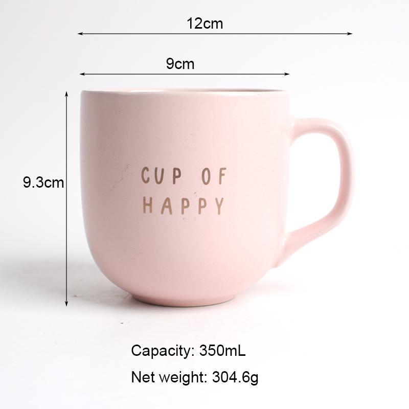 

Elegant 12oz Ceramic Coffee Mug 350ml Soft Pink Matte Finish Microwave Dishwasher Safe Durable Easy Clean for Daily Use 301-400ml розовый
