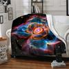 1pc Cosmic Rose Nebula Blanket, Lightweight Flannel Fleece with Digital Printing, Soft Warm for Sofa, Travel, Camping, Office, Couch, Chair, and Bed,