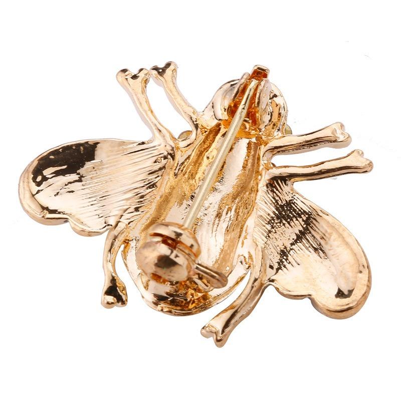 Винтажная хрустальная брошь в виде пчелы — фото 5