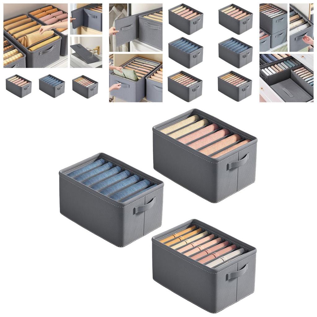 Verdickter Unterteilter Schrankorganizer Grau 6/7/9 Fächer