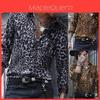Camicia Casual da Uomo con Stampa Leopardo in Tessuto Misto Cotone per la Moda Giovanile