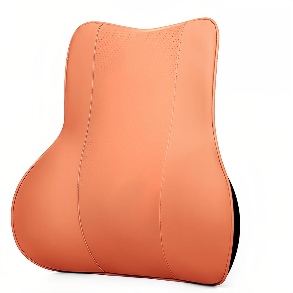 Leather Car Headrest Neck Protector Pillow Bolster Car Pillow Car Pillow Car Interior Supplies Memory Foam Lumbar Pillow