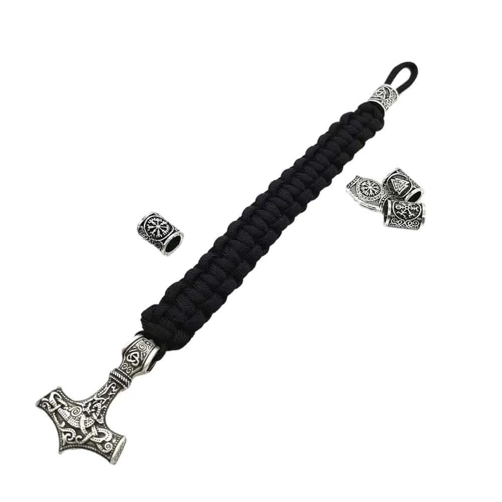 Nostalgia Thor Hammer Viking Bracelet Rune Charms Bead Jewelry For Women Men Norse Vikingo Bangle Dropship