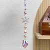 Crystal Snowflake Decoration 6Pieces Acrylic Snowflake Christmas Ornaments Rainbow Car Pendants Winter Clear Icicle Drop For