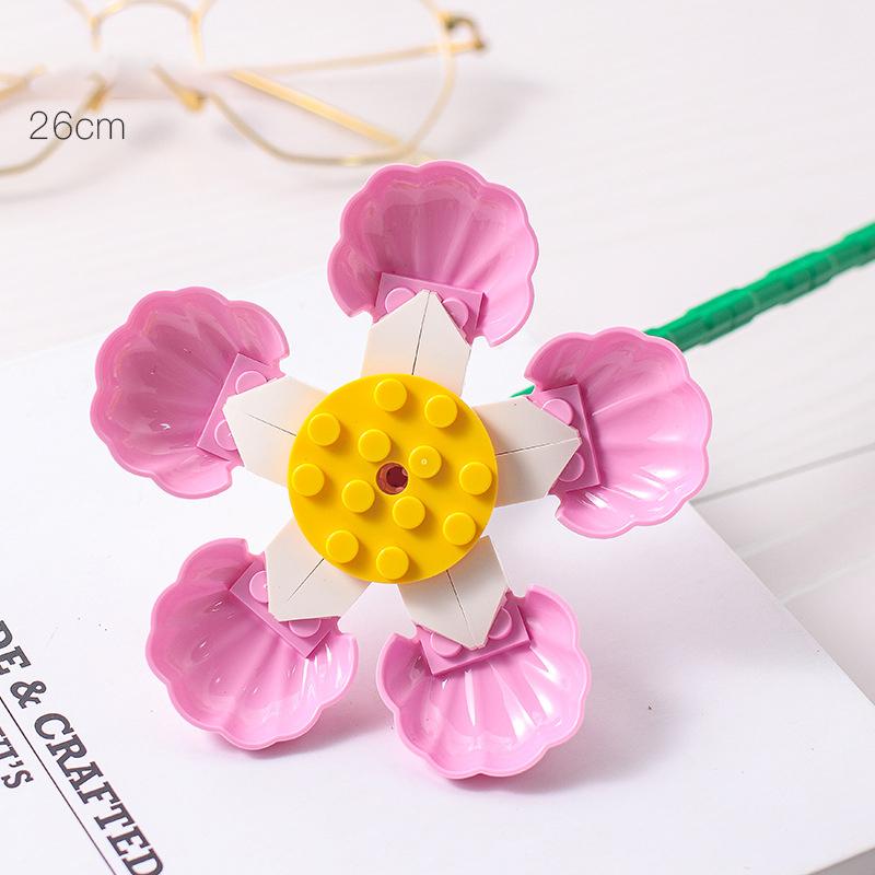 Plastic Small Particle Building Blocks Flower Three-dimensional Puzzle Children Gifts Educational Toys